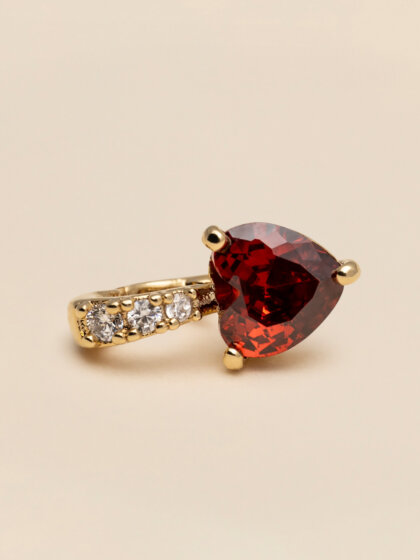 Venus necklace charm - Garnet