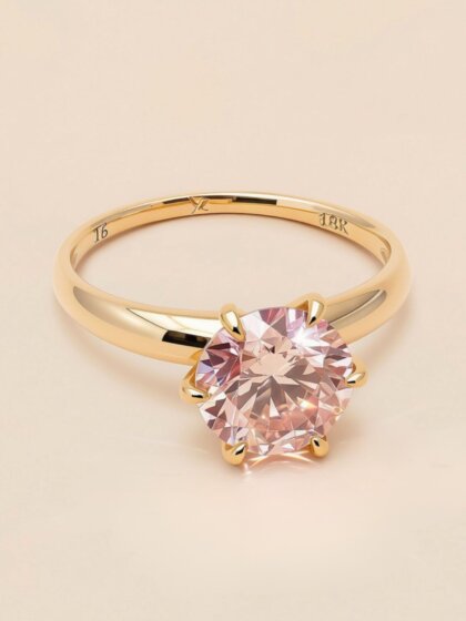 Tiara Pink Diamond Ring 2ct/18k IGI certificate