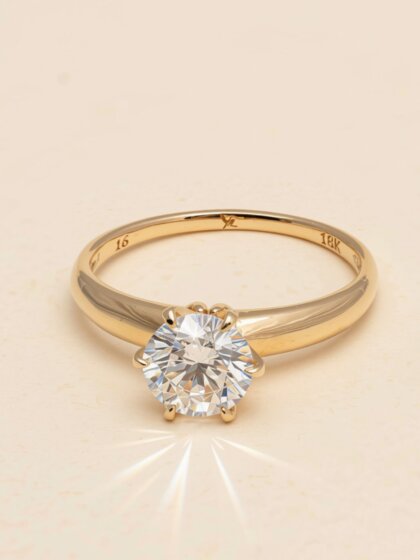 Tiara Diamond Ring 1ct/18k IGI certificate