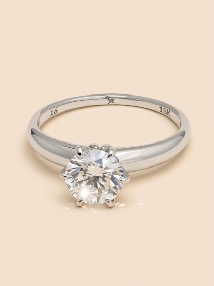 Tiara Diamond Ring 1ct/18k (white gold) IGI certificate